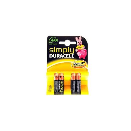 PILA DURACELL SIMPLY MINISTILO 1,5 V. (AAA) CONF. 4 PZ.